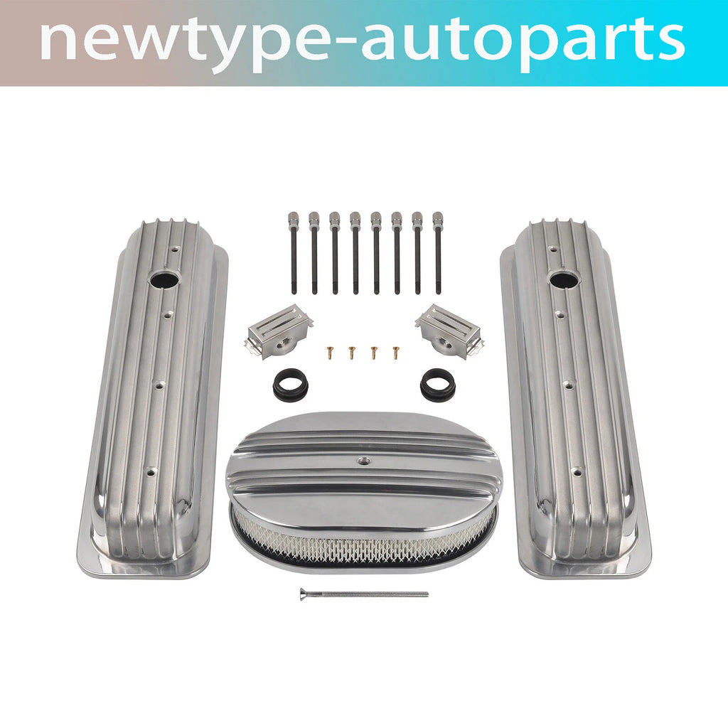 Short Valve Covers & 12" Oval Air Cleaner for Chevy 350 (1987–1997)