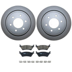 Rear Brake Kit 348mm 6 Lugs Rotors TRW Pro Ceramic Pads for Ford F-150 (2012–2019)