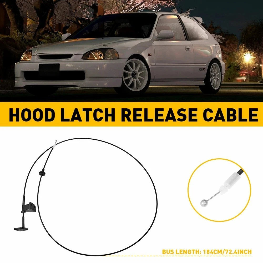 Hood Release Cable with Handle for Honda Civic 2001–2005 1.7L