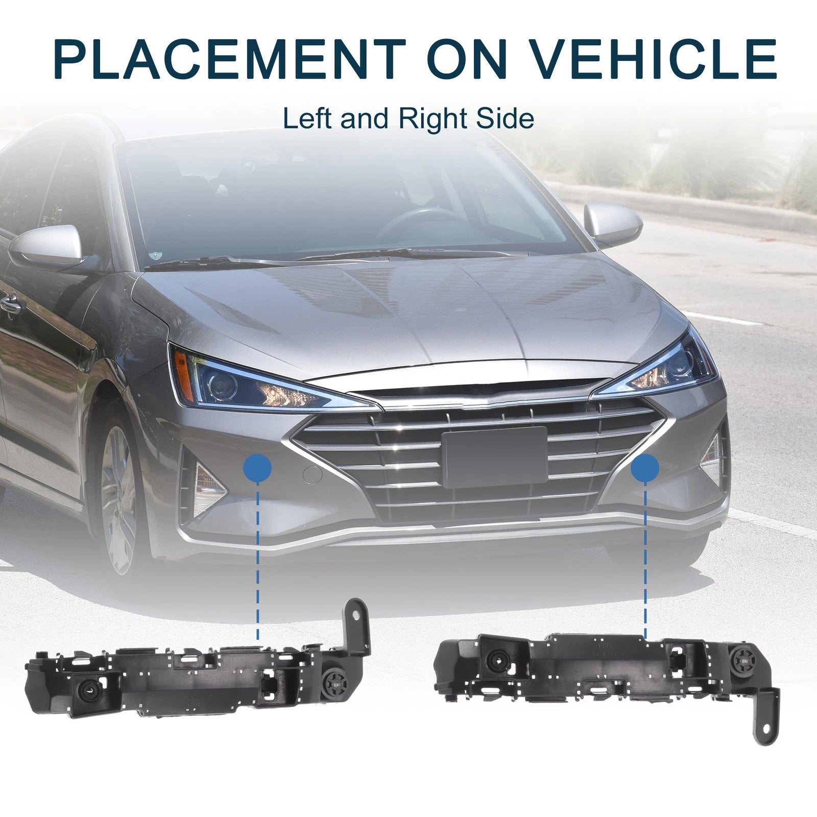 1 Pair Front Bumper Retainer Bracket No. 71198T7A000/71193T7A000 for Honda HR-V (2016–2021)