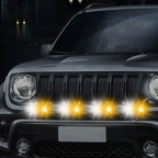4-LED Amber/White Beacon Strobe Warning Light for Truck Car (12V)