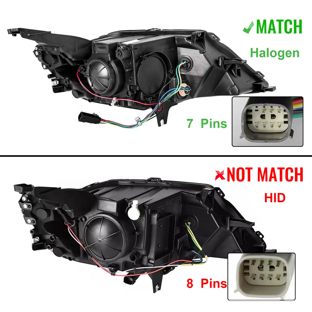 Halogen Headlight Projector for Chevy Impala (2014–2020) 7 Pin Left Driver