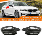M3-Style Dry Carbon Fiber Mirror Cap Cover for 5-Series G30, 8-Series G14 G15