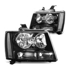 Clear Corner Headlights for Chevy Tahoe Suburban (2007–2014) - Black Housing