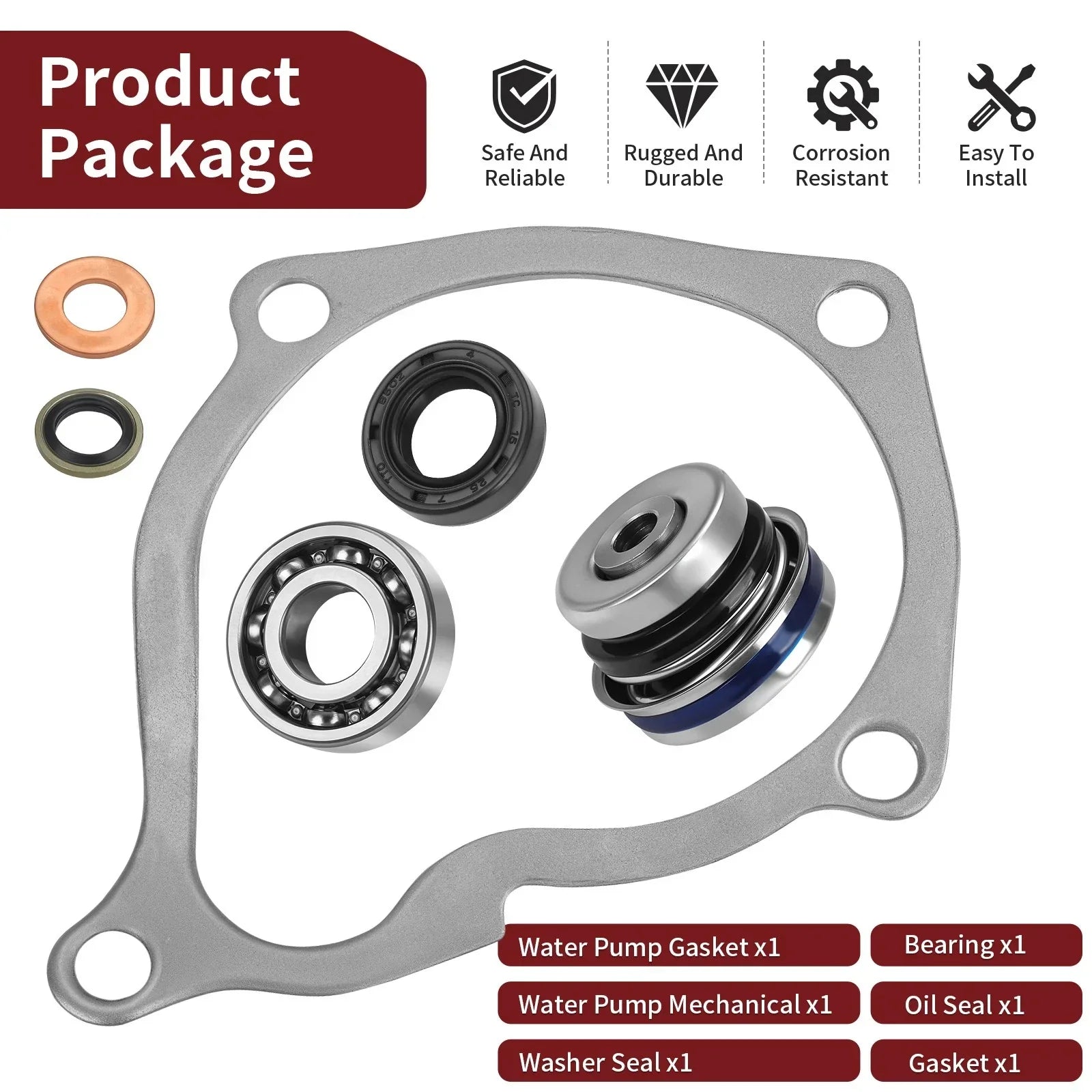 Water Pump Seal Rebuild Kit for Polaris Magnum (1995–2003)