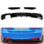 Rear Bumper Splitter Lip Set for BMW 3-Series F30 F31 F35 M-Sport (2012-2019)