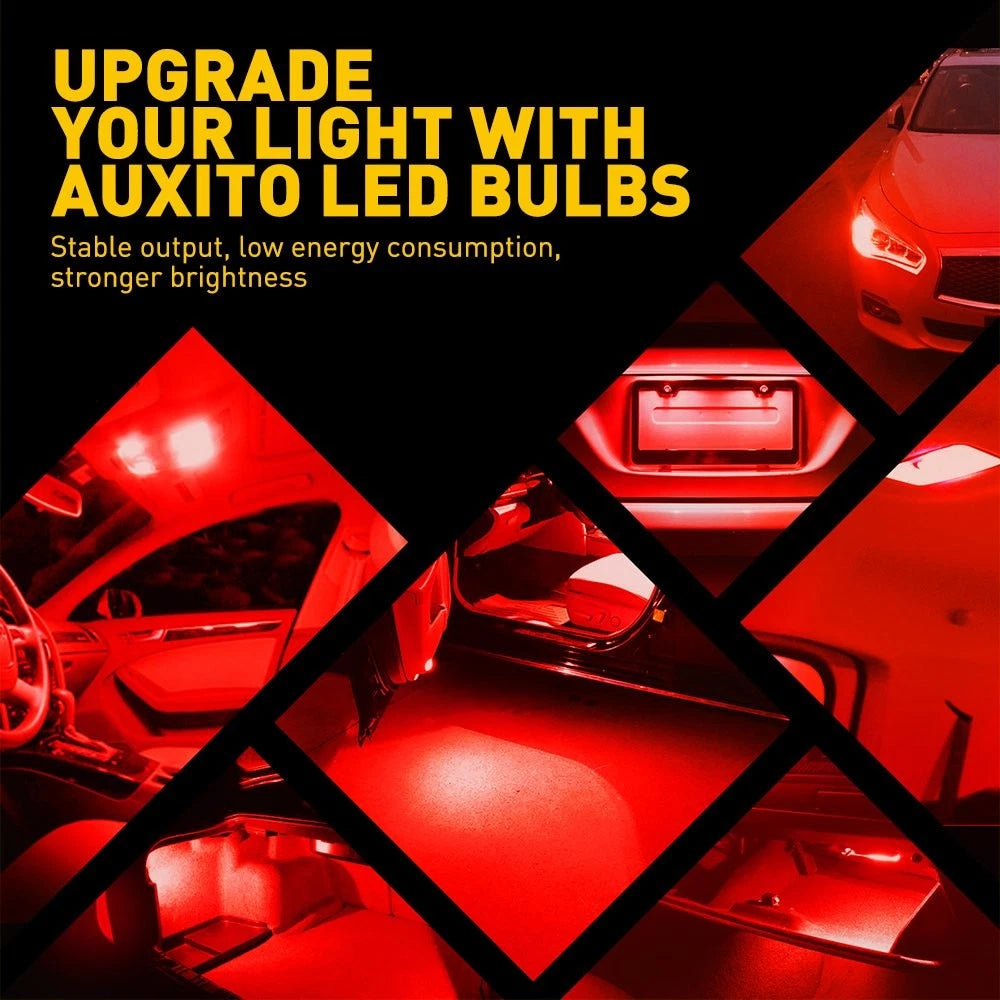 10X LED Parking Light Bulbs for AUXITO (168, 194, 2825, T10)