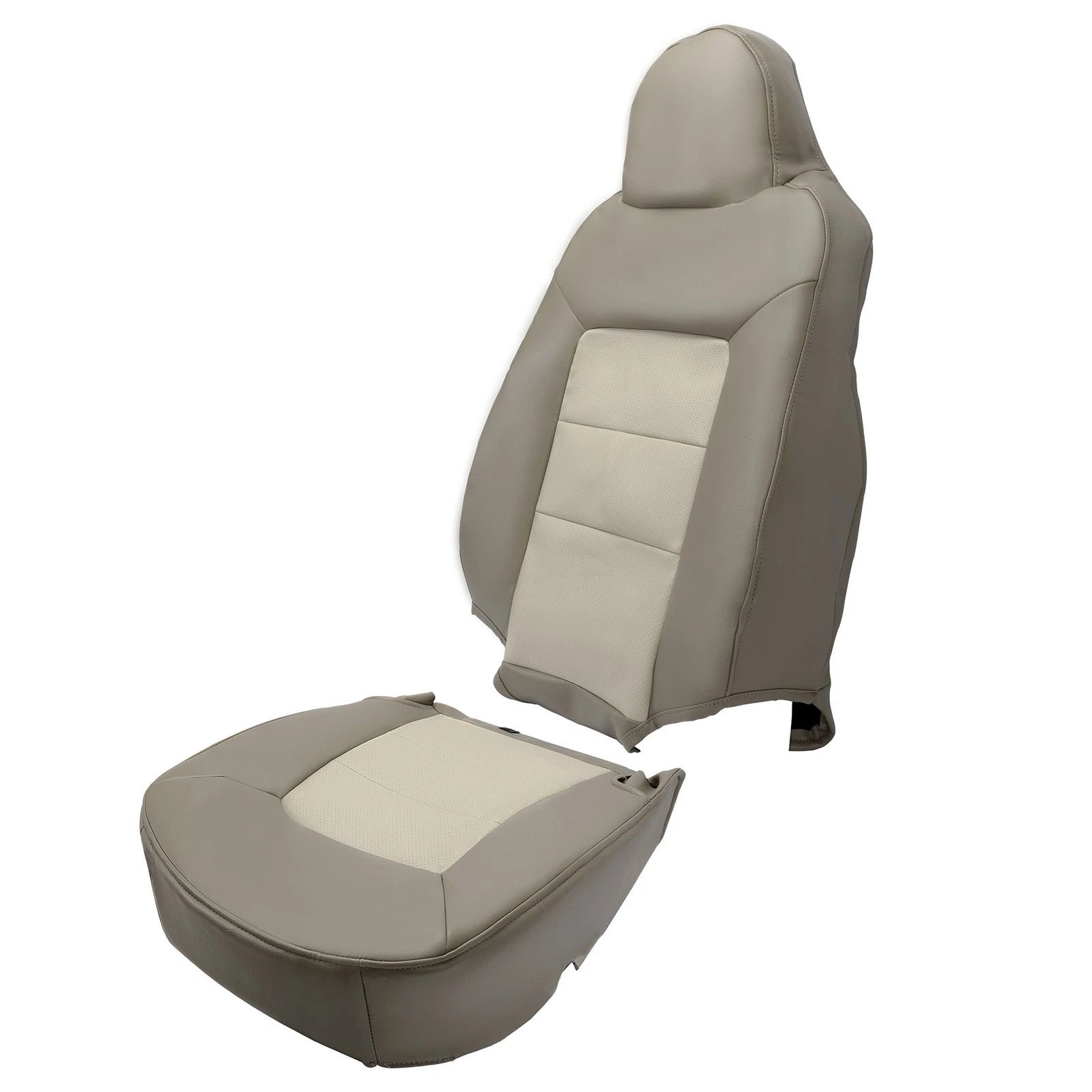 Set of 2 Complete Perforated Seat Covers for Ford Expedition (2003–2006) Tan