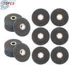 20 Pcs Flap Wheels 4-1/2 Inch x 7/8 Inch 60 Grit for Angle Grinder