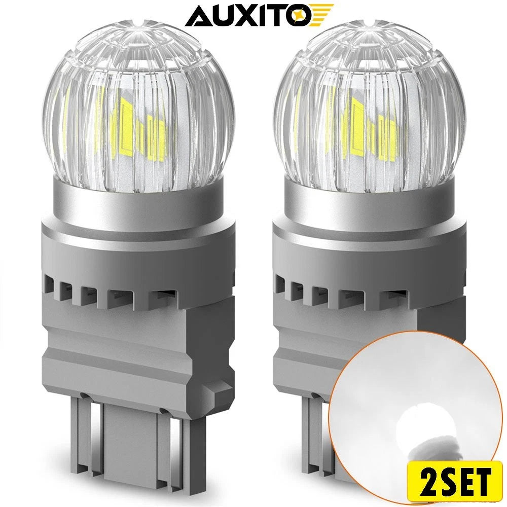 Set of 2 3156 3157 LED Brake Reverse Signal Turn Light Bulbs 6000K