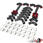 12Pcs Turbo 2.5" Aluminum Intercooler Piping Kit for Universal Fit