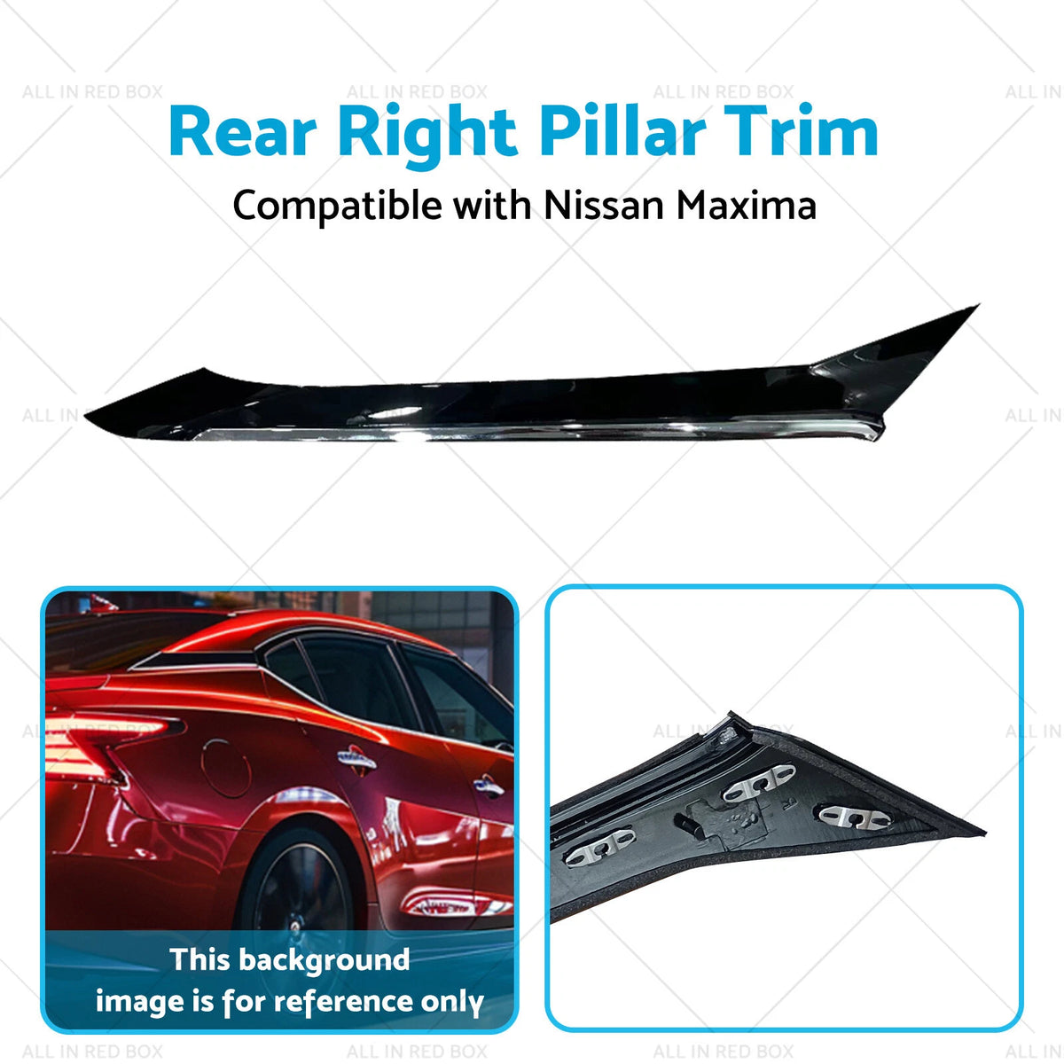Windshield Pillar Molding Trim for Nissan Maxima (2016–2021) Rear Right