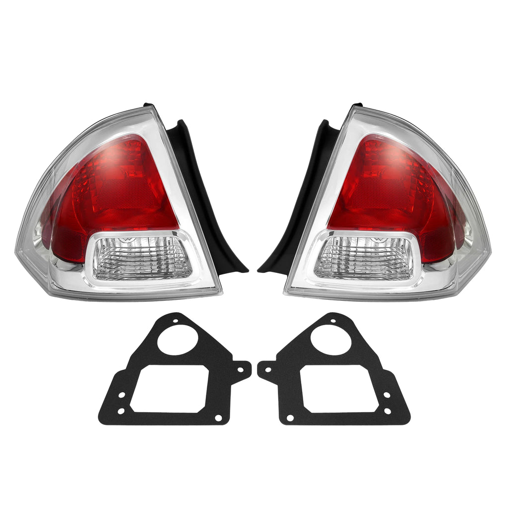 2PC Tail Light Set for Ford Fusion (2006–2009) Chrome Left Right Side