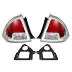 2PC Tail Light Set for Ford Fusion (2006–2009) Chrome Left Right Side