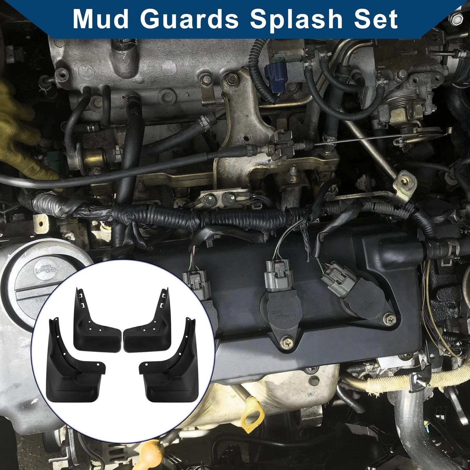 Set of 2 Mud Flaps Splash Guards for Mercedes-Benz ML350 (2012–2015)