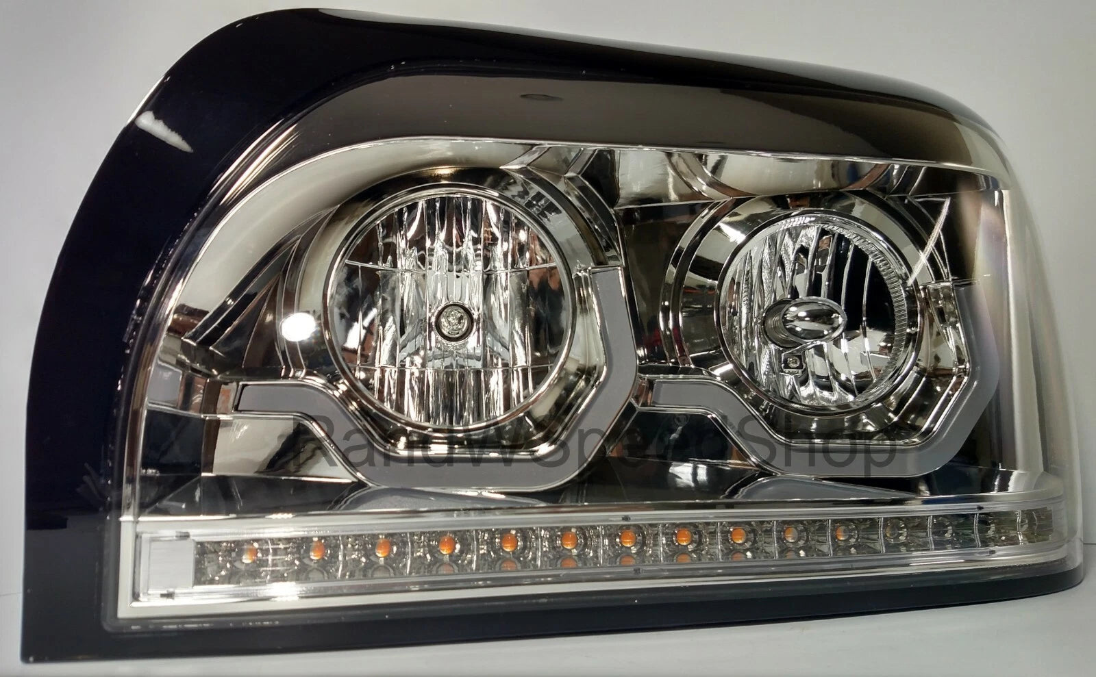 Chrome Headlights Front Pair with LED Turn Signal for Freightliner Century (1995–2007)