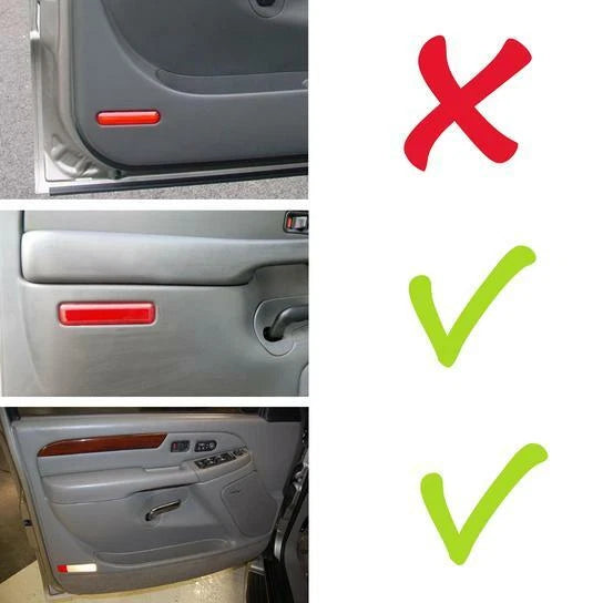 2X Rear Door Red Panel Light Lens Reflector for Chevrolet GMC SUV