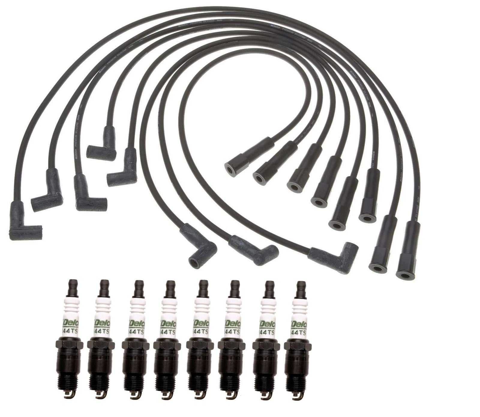 Ignition Wire Set & 8 ACDelco Spark Plugs for Chevy K30 GMC V8 (1973–1991)