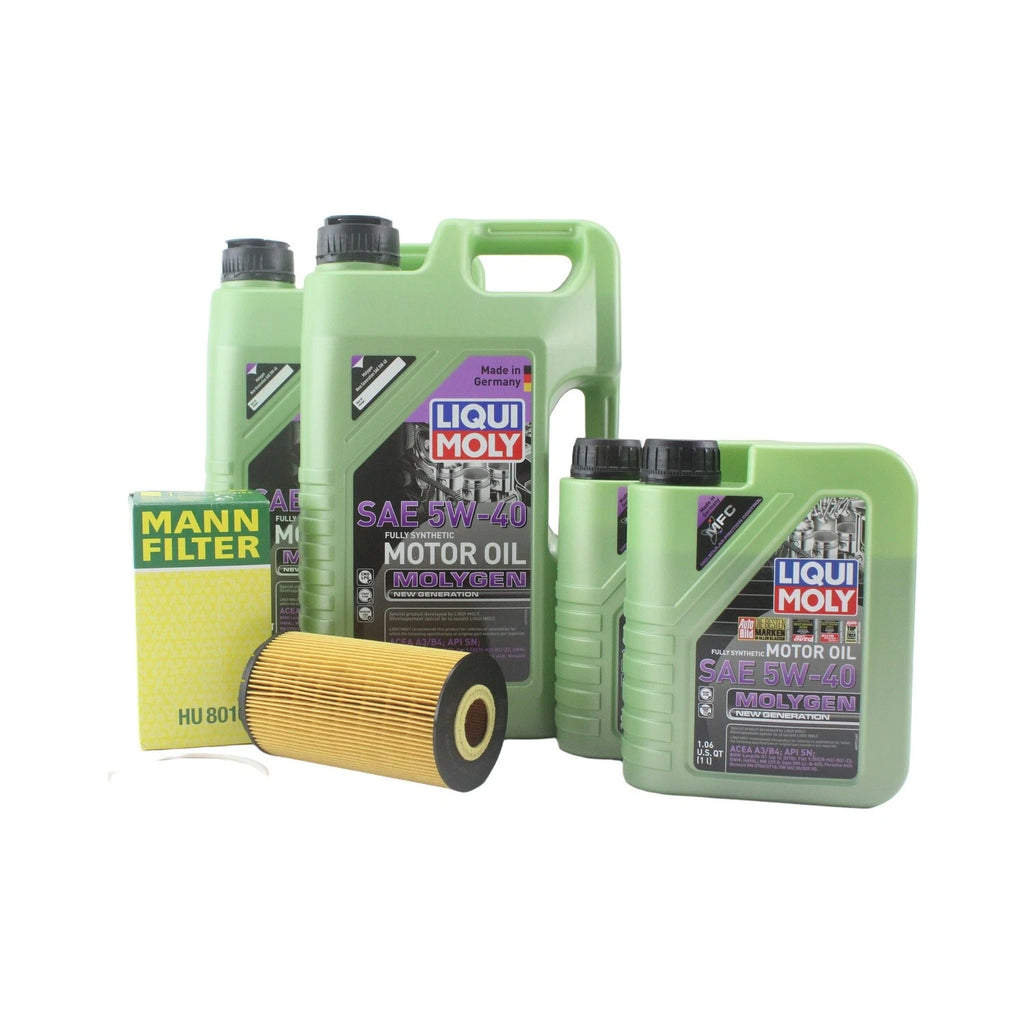 Oil Change Kit for Audi W12 6.0/6.3L (7L Liqui Moly Molygen 5W40)