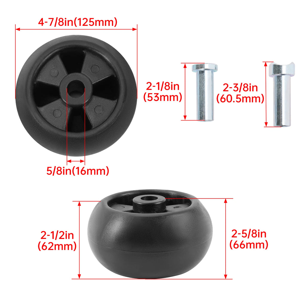 4X Deck Wheel Kit for John Deere (#AM133602, #M111489, #M84690)
