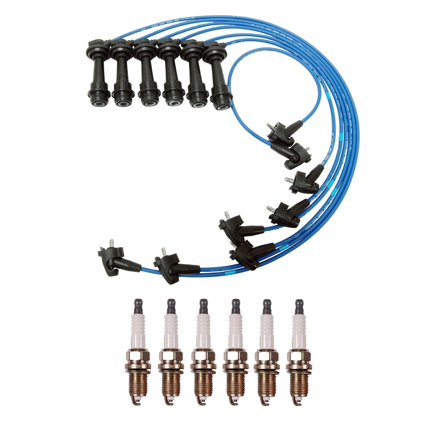 NGK 5mm Wire Set & Denso Nickel Spark Plug Kit for GS300 SC300 Supra (1992–2002)