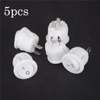 Set of 5 Mini Rocker Switches for Motorhome ON-OFF Round Terminal