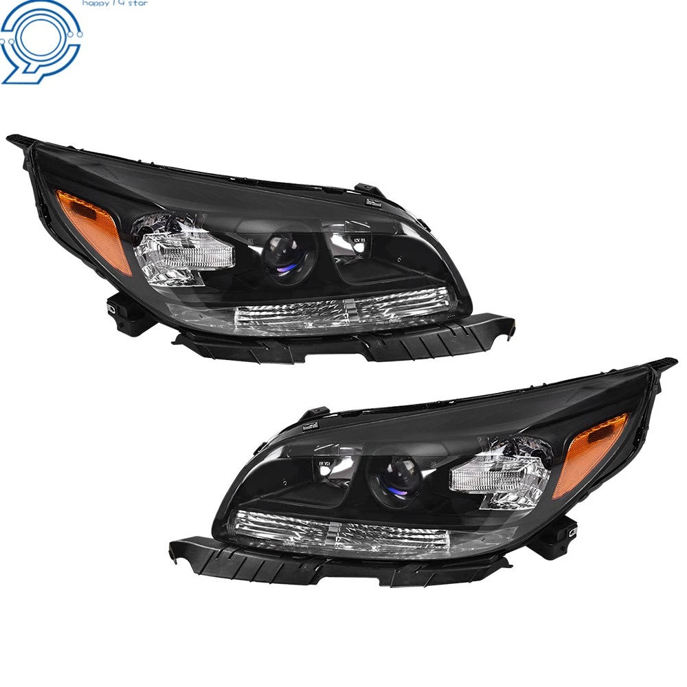 Halogen Projector Headlights for Chevrolet Malibu (2013–2015) Black Housing