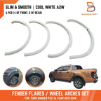 A2W  Cool White Slim Fender Flares for Ford Ranger (2015-2018)