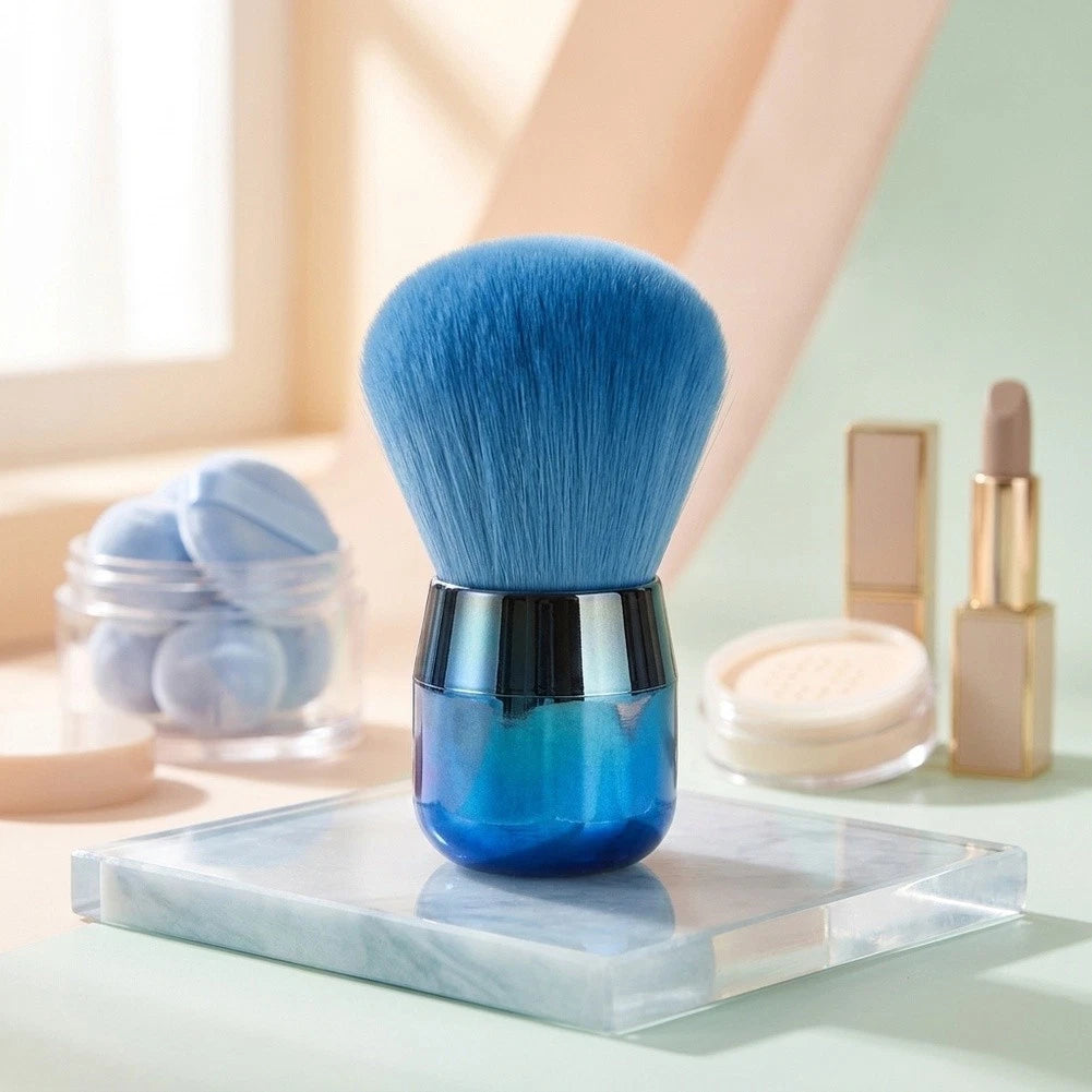 Mushroom Blush Brush for Natural Finish - Soft Synthetic Fibers 9x4x4cm