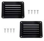 Black Square Nylon Louver Grille for Marine Air Vent Outlets (140mm x 123mm)