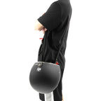 Helmet Strap Carrier for Motorcycle, Black, Hands-Free, Breathable Polyester