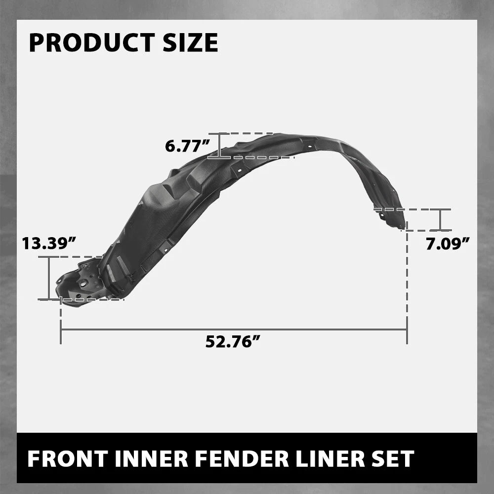 Set of 2 Front Fender Liner Splash Shields for Toyota RAV4 (2013–2018)