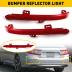 Pair Red Lens Rear Bumper Reflector Light for Honda Accord (2018–2022)