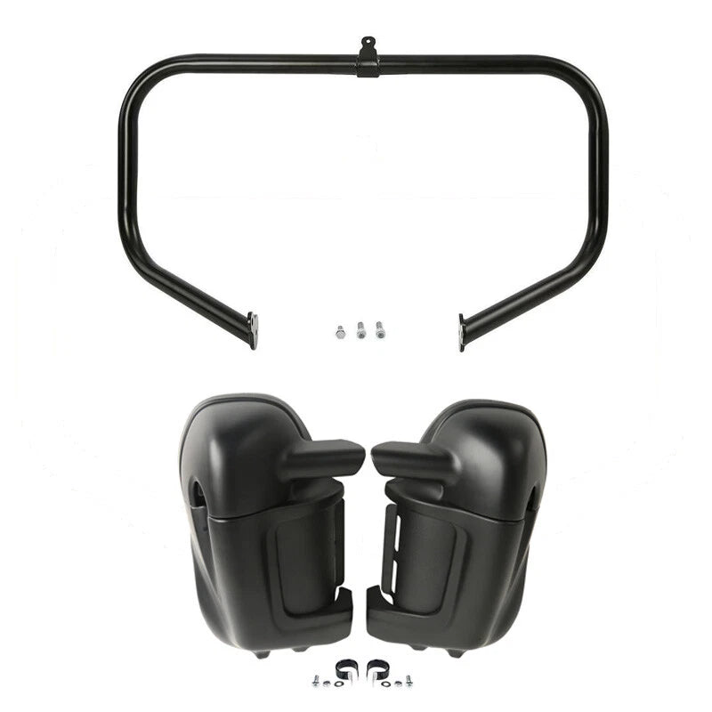 Matte Black Lower Vented Fairing Engine Guard for Harley Electra Glide (2009–2013)