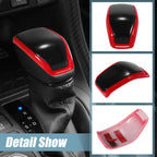 Gear Shift Knob Cover Sticker for Toyota RAV4, Highlander (2019–2021) Black Red