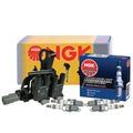 NGK DIS Ignition Coil & 4 Iridium IX Spark Plugs for Hyundai Kia L4 2.0