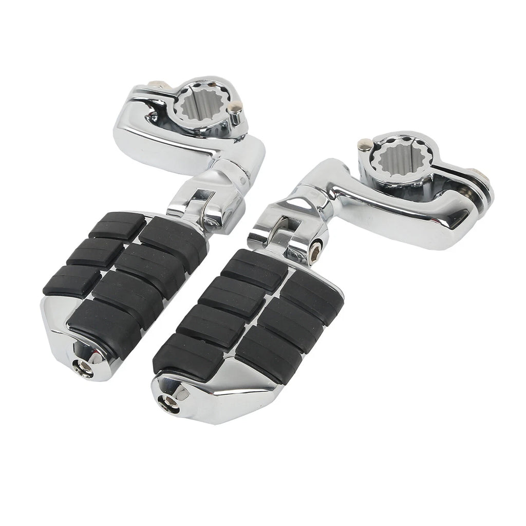 Set of 4 Chrome Highway Footpegs for Harley Touring