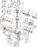 Water Pump Impeller Repair Kit for OMC Cobra 2.3-7.5L Stern Drives (18-3348)