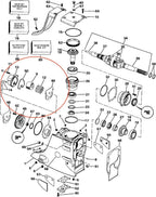 Water Pump Impeller Repair Kit for OMC Cobra 2.3-7.5L Stern Drives (18-3348)