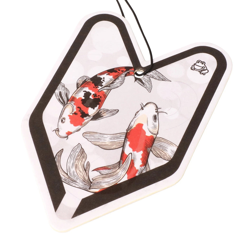 Hanging Air Freshener for Auto - Treefrog Young Leaf Lucky Koi (Lychee)