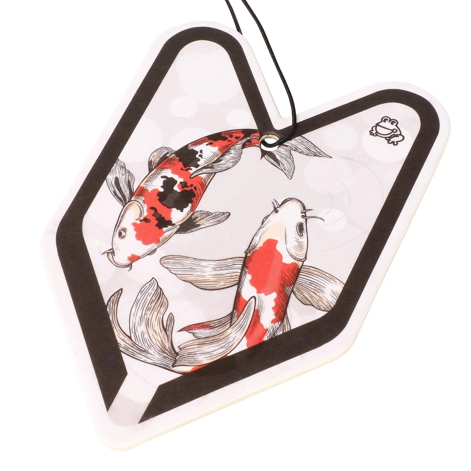 Hanging Air Freshener for Auto - Treefrog Young Leaf Lucky Koi (Lychee)