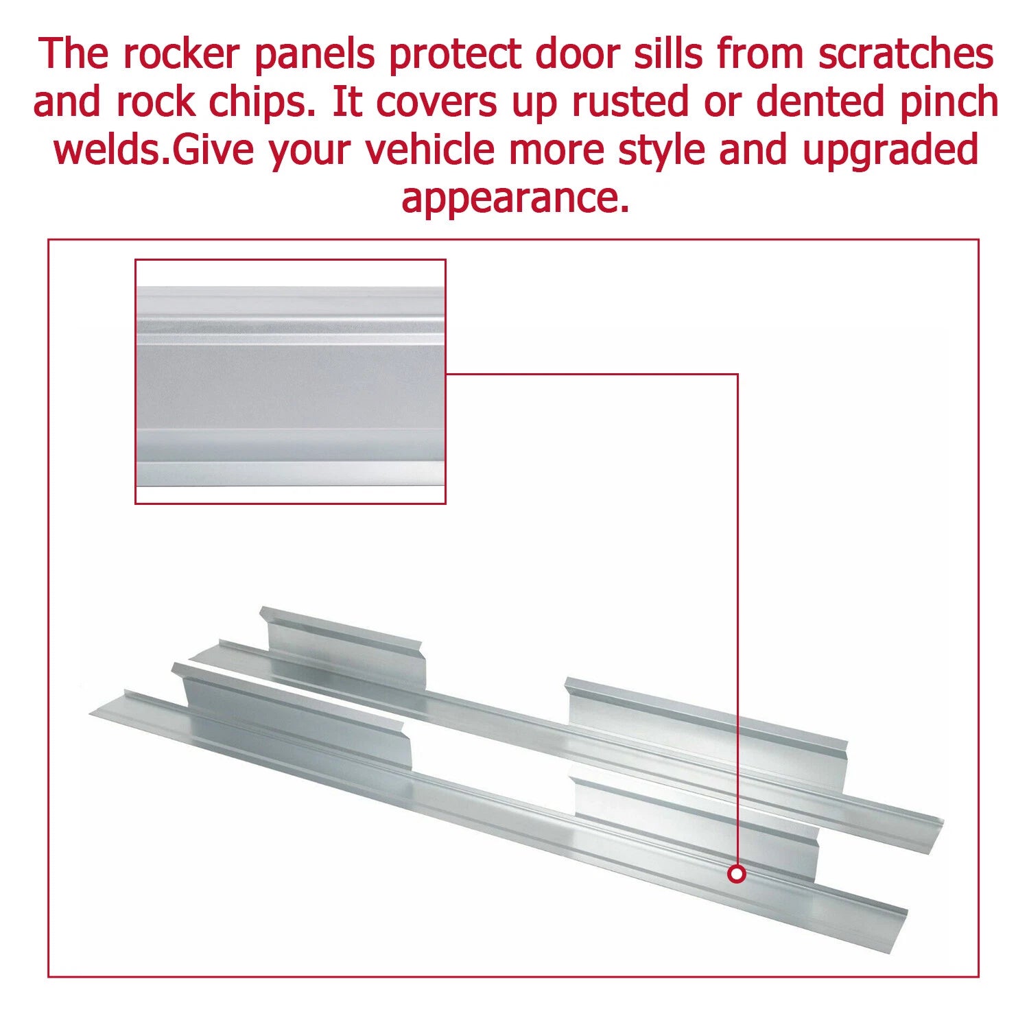 Set of 2 Outer Rocker Panels and Cab Corners for Ford F-150 (2004-2008)