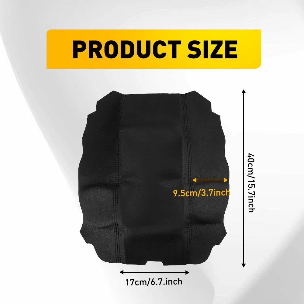 Center Console Lid Armrest Cover for Acura TSX (2009–2014) Black Vinyl
