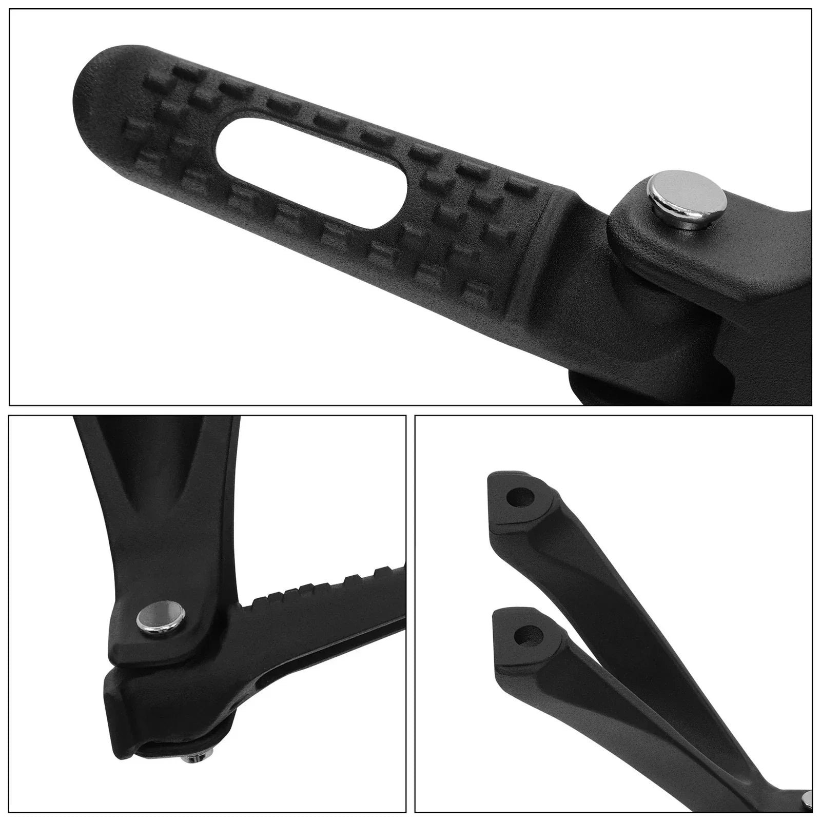 Black Rear Passenger Footrests Footpeg Bracket for Honda CBR1000RR (2017-2025)