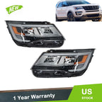 Pair of Halogen Headlights with LED DRL for Ford Explorer (2016–2019)