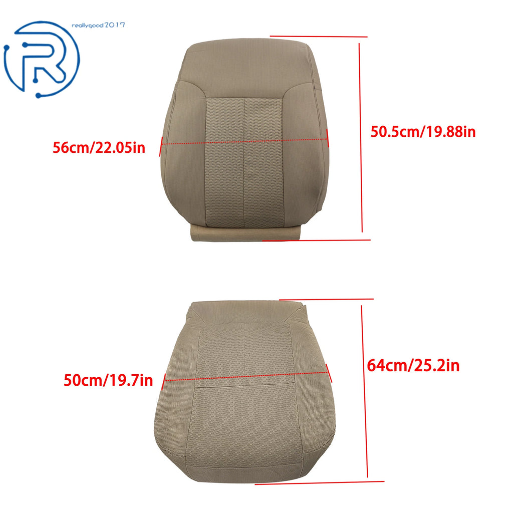 2X Cloth Seat Covers for Ford F-150 XLT (2011–2014) Tan