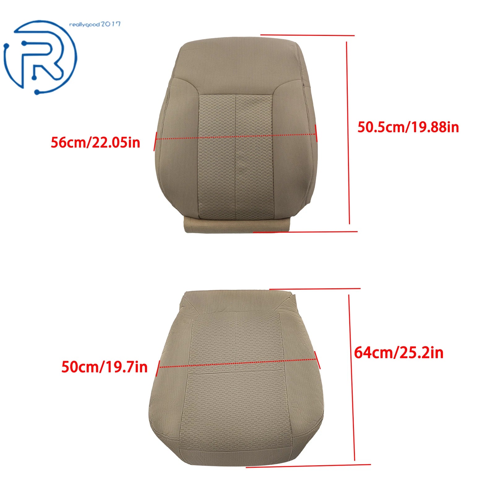 2X Cloth Seat Covers for Ford F-150 XLT (2011–2014) Tan