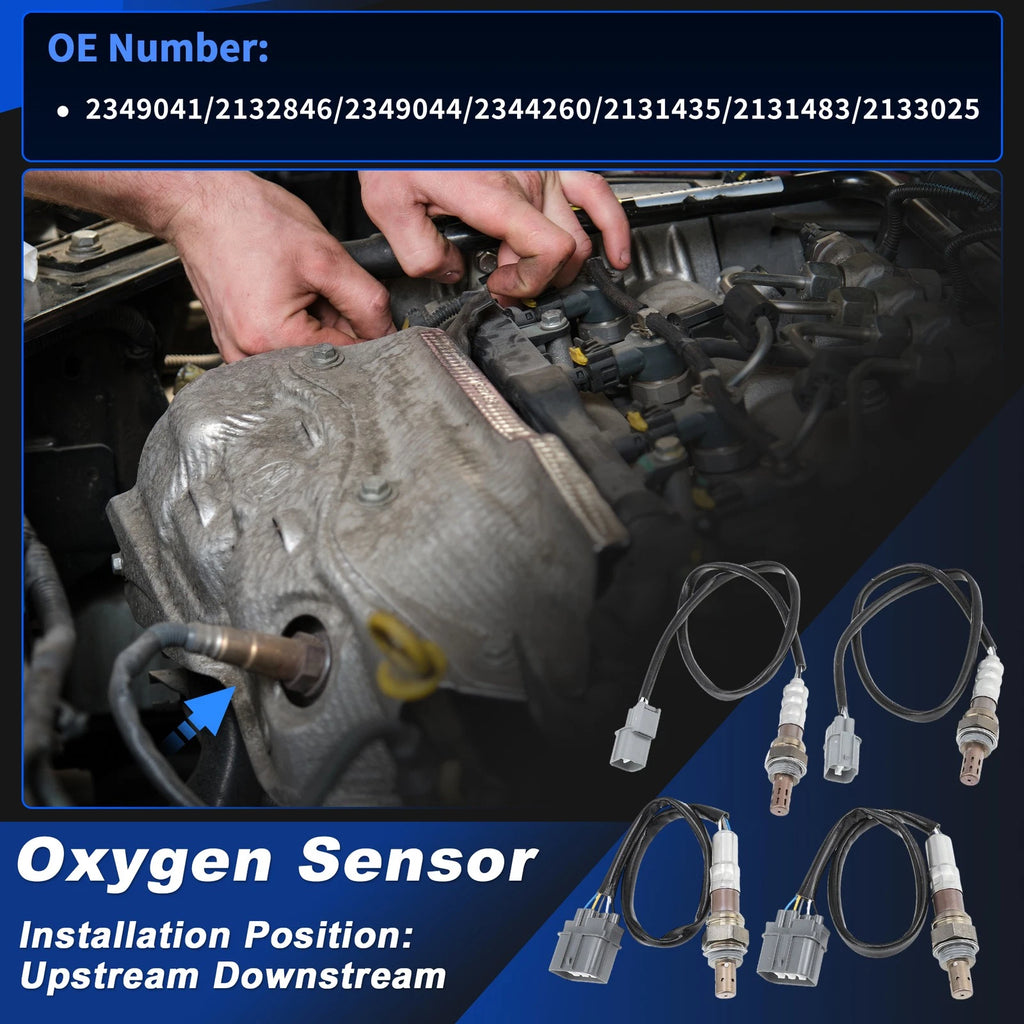Set of 4 Upstream Downstream Oxygen Sensors for Honda Accord V6 (2003–2007)