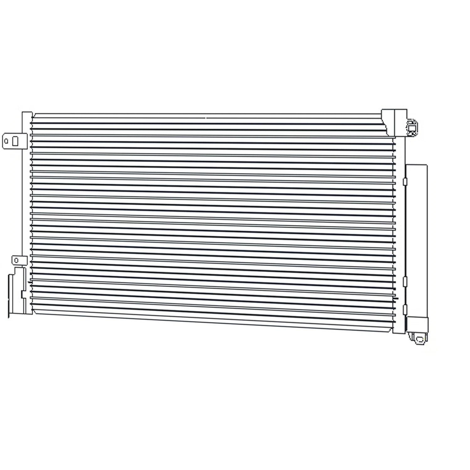 Replacement A/C Condenser with Subcool for Toyota Hilux (2016–2023)