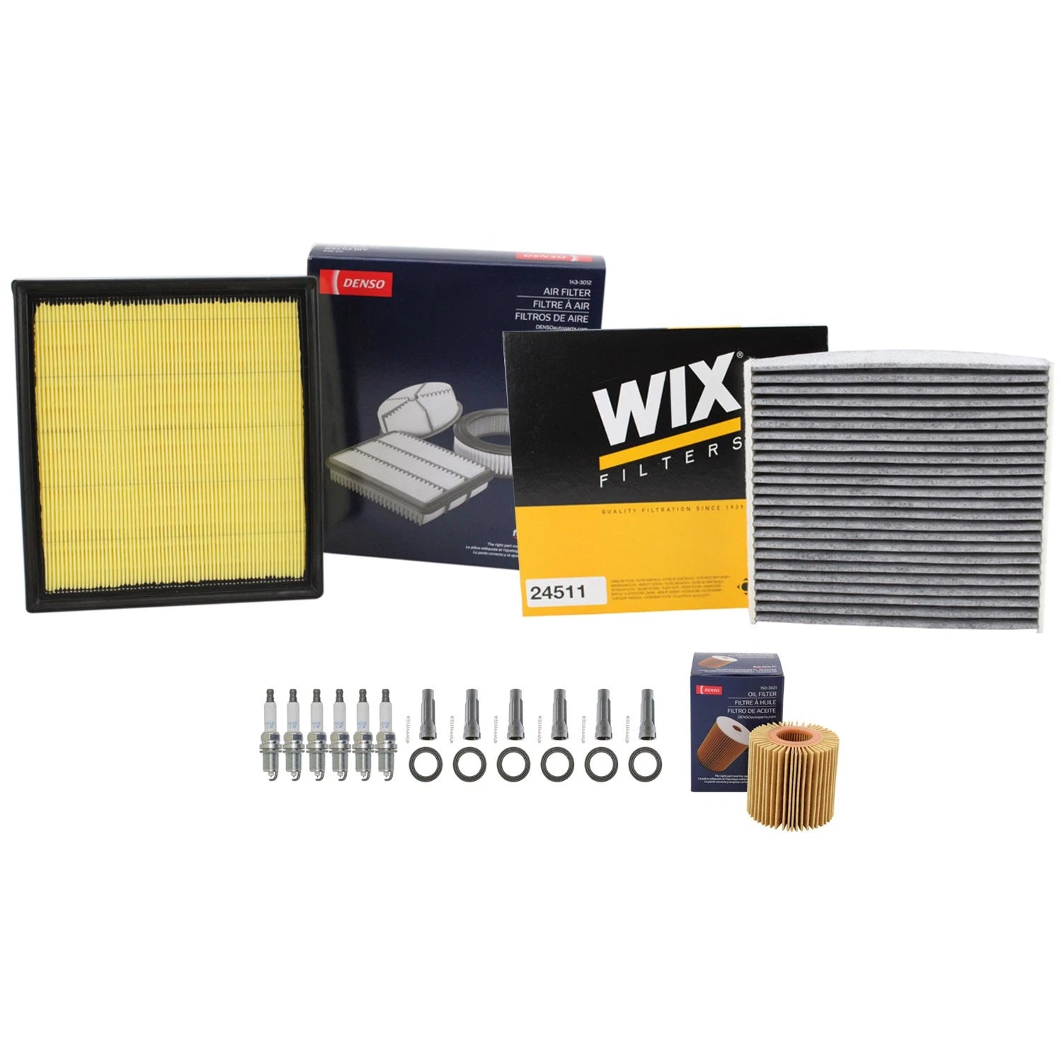 Tune Up Kit with 6 NGK Spark Plugs & Boots for Camry Highlander Sienna